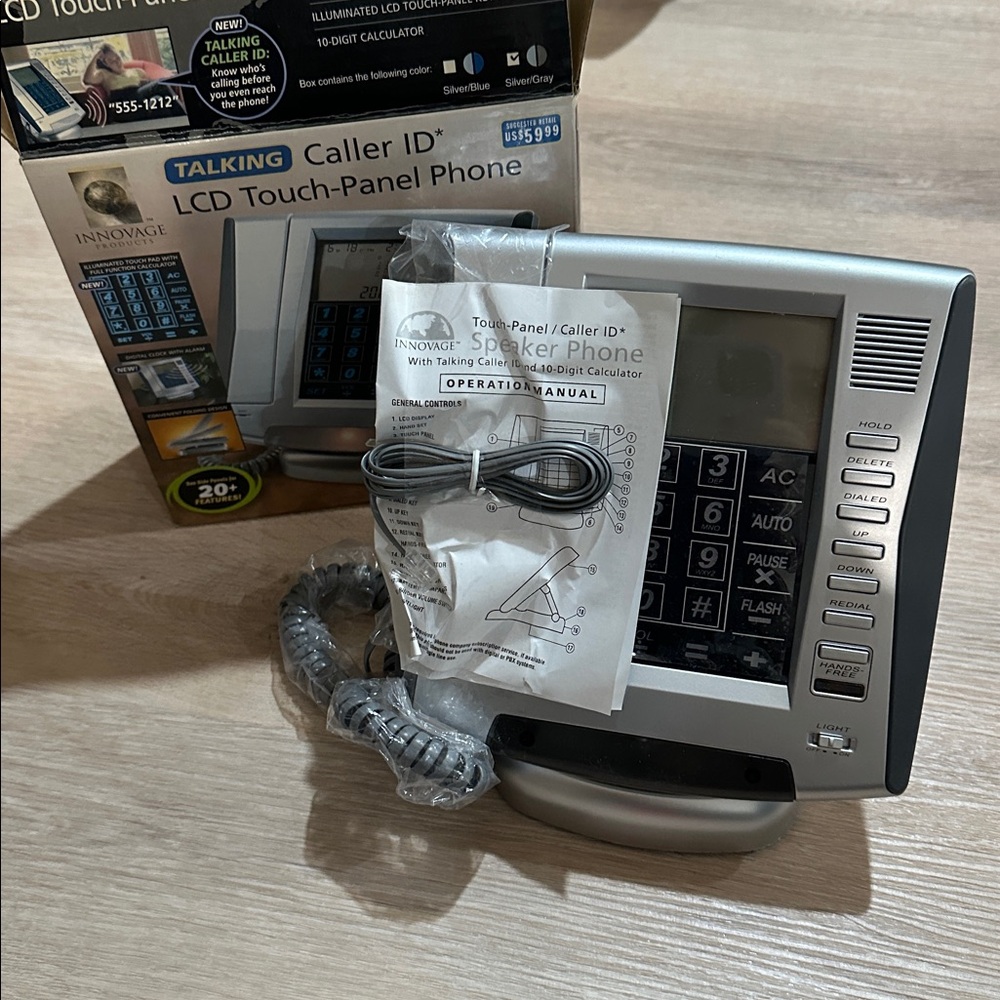 Innovage Talking Caller ID LCD Touch Panel Phone for older people large print